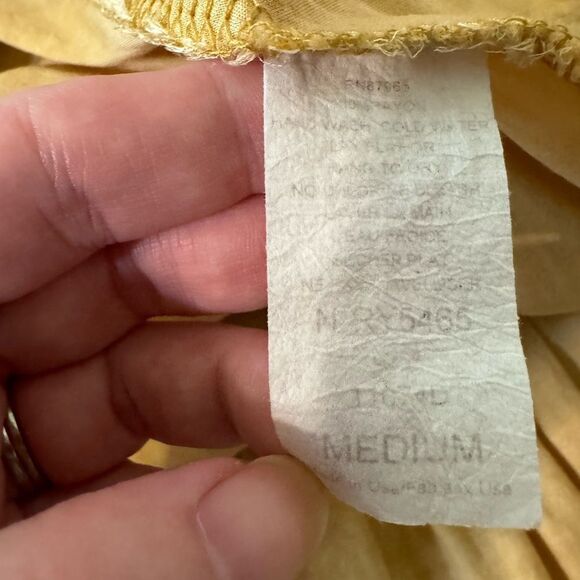 Elan Golden Yellow Tie Front Tiered Maxi Dress - Picture 9 of 9